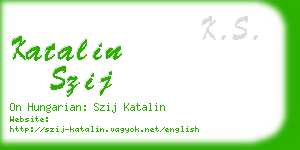 katalin szij business card